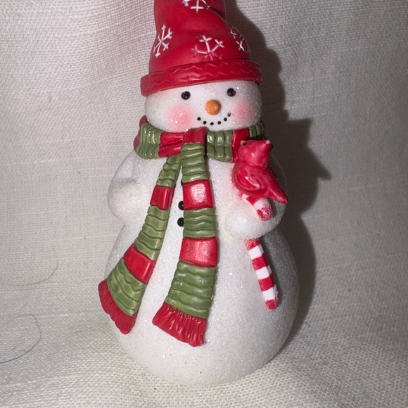 Hallmark vintage Festive Snowman Ornament with Red and Green - Picture 2 of 6